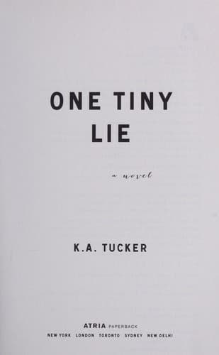 Tapa de One tiny lie