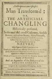 Tapa de Anthropometamorphosis: man transform'd: or, The artificiall changling