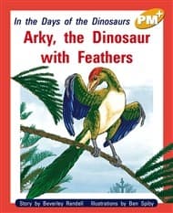 Tapa de Arky, the Dinosaur with Feathers