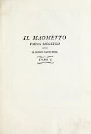 Tapa de Maometto, legislatore degli arabi e fondatore dell'impero musulmano