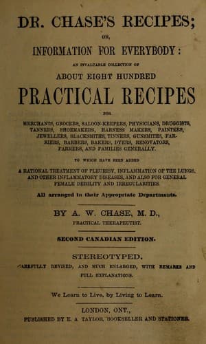 Tapa de Dr. Chase's recipes