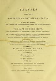 Tapa de Travels into the interior of Southern Africa
