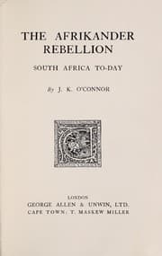 Tapa de The Afrikander rebellion, South Africa to-day