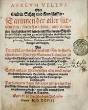 Tapa de Aureum vellus, oder, Guldin Schatz und Kunstkam[m]er
