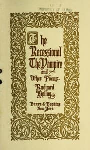 Tapa de The recessional, The vampire, and other poems