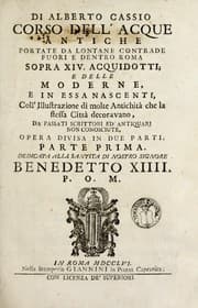 Tapa de Corso dell'acque antiche portate da lontane contrade fuori e dentro Roma, sopra XIV. acquidotti e delle moderne, e in essa nascenti