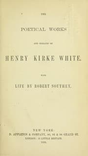 Tapa de The poetical works and remains of Henry Kirke White