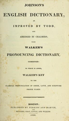 Tapa de Johnson's English dictionary