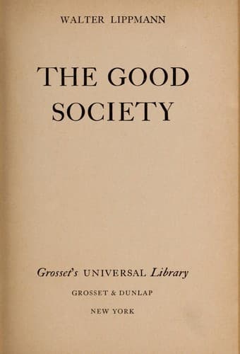 Tapa de The good society