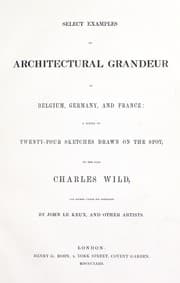 Tapa de Select examples of architectural grandeur in Belgium, Germany, and France