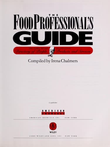 Tapa de The food professional's guide