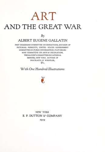 Tapa de Art and the great war