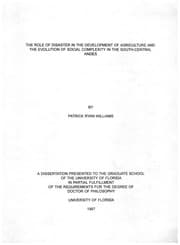 Tapa de The role of disaster in the development of agriculture and the evolution of social complexity in the south-central Andes