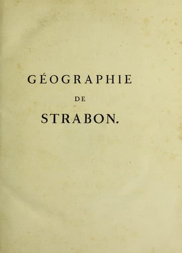 Tapa de G©♭ographie de Strabon
