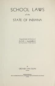 Tapa de School laws of the state of Indiana