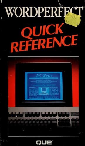 Tapa de WordPerfect quick reference