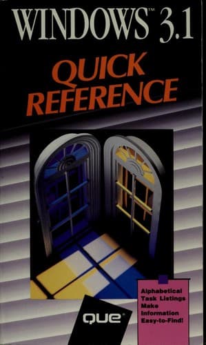 Tapa de Windows 3.1 quick reference