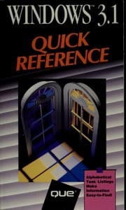 Tapa de Windows 3.1 quick reference