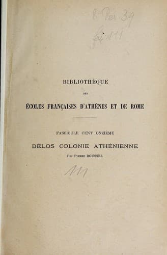 Tapa de Délos, colonie athénienne
