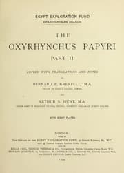 Tapa de The Oxyrhynchus papyri
