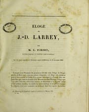 Tapa de Éloge de J.-D. Larrey