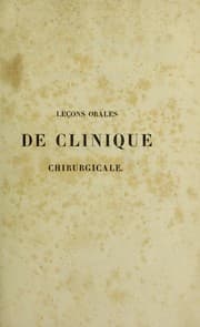 Tapa de Le©ʹons orales de clinique chirurgicale