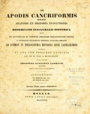 Tapa de De apodis cancriformis Schaeff. anatome et historia evolutionis