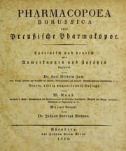 Tapa de Pharmacopoea Borussica oder preussische Pharmakop©œe. Lateinisch und deutsch