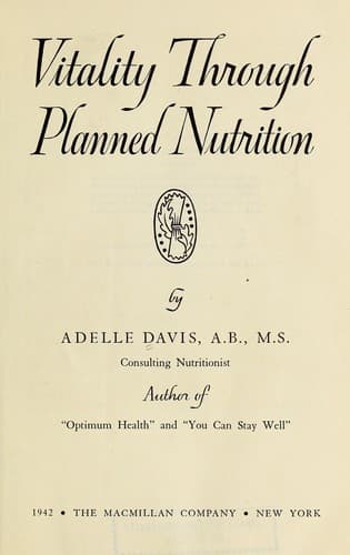 Tapa de Vitality through planned nutrition