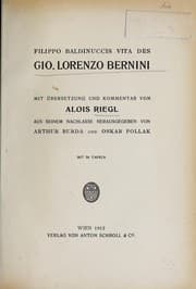 Tapa de Filippo Baldinucci's Vita des Gio. Lorenzo Bernini