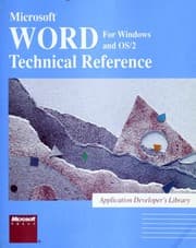 Tapa de Microsoft Word Technical Reference
