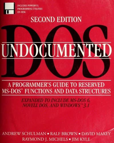 Tapa de Undocumented DOS