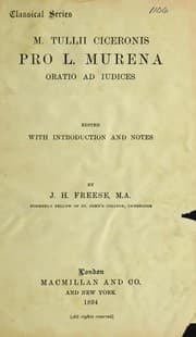 Tapa de M. Tullii Ciceronis Pro L. Murena oratio ad iudices