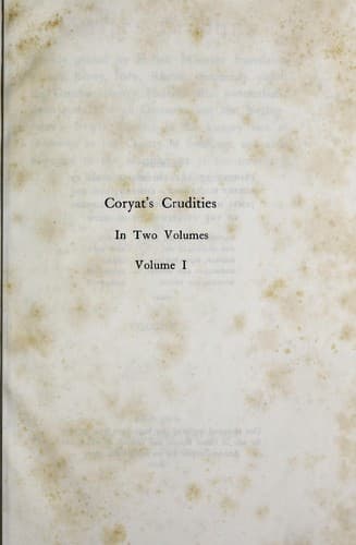 Tapa de Coryat's crudities