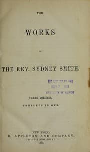 Tapa de The works of the Rev. Sydney Smith. Critical and miscellaneous writings of T. Noon Talfourd. Critical and miscellaneous essays