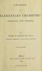 Tapa de Lessons in elementary chemistry: inorganic and organic