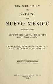 Tapa de Leyes de sesio n del estado del Nuevo Me xico