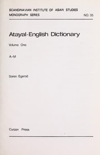 Tapa de Atayal-English dictionary