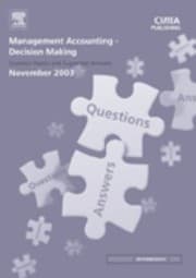 Tapa de Management Accounting Decision Making November 2003 Exam Qas
