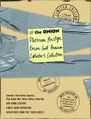 Tapa de The Onion Platinum Prestige Encore Gold Premium Collector's Collection (3-Book Set: Our Dumb Century, The Onion's Finest News Reporting, Dispatches From the Tenth Circle)