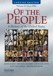 Tapa de Of The People A Concise History Of The United States Volume Ii Since 1865