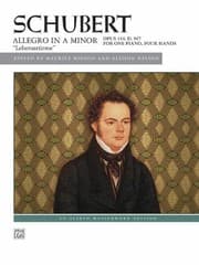 Tapa de Allegro In A Minor Lebensstrme Opus 144 D 947 For One Piano Four Hands