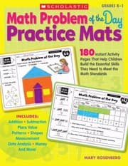 Tapa de Math Problem Of The Day Practice Mats
