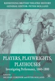 Tapa de Players Playwrights Playhouses Investigating Performance 16601800