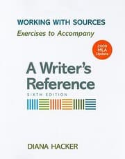 Tapa de A Writers Reference Working With Sources Exercises To Accompany