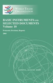 Tapa de Wto Basic Instruments Selected Documents Protocols Decisions Reports2004