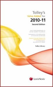 Tapa de Tolleys Value Added Tax 201011