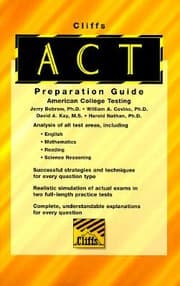 Tapa de Cliffs American College Testing Preparation Guide