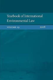 Tapa de Yearbook Of International Environmental Law 2008