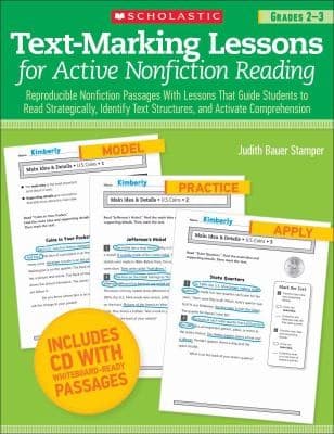 Tapa de Textmarking Lessons For Active Nonfiction Reading